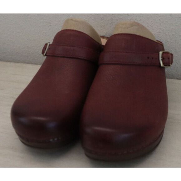 Dansko 9421-257800 Women's Sz 37 US 6.5-7 Ruby Berry Milled Burnished Mules - Picture 15 of 16